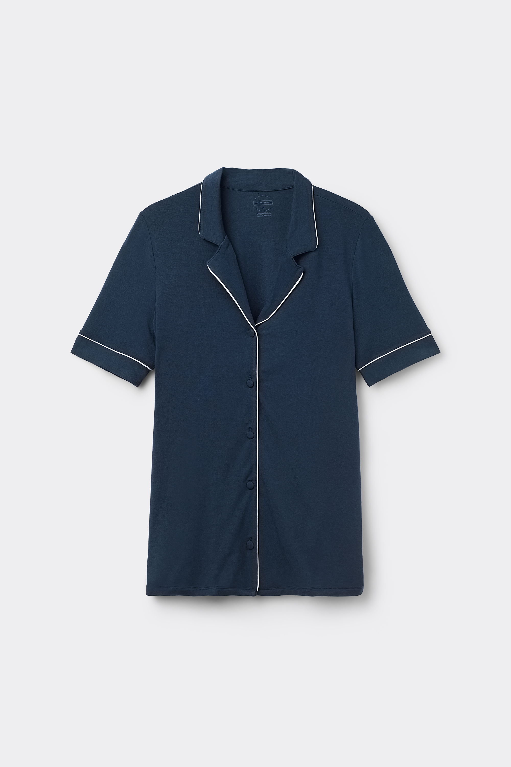 Maglia Manica Corta Aperta Davanti in Modal