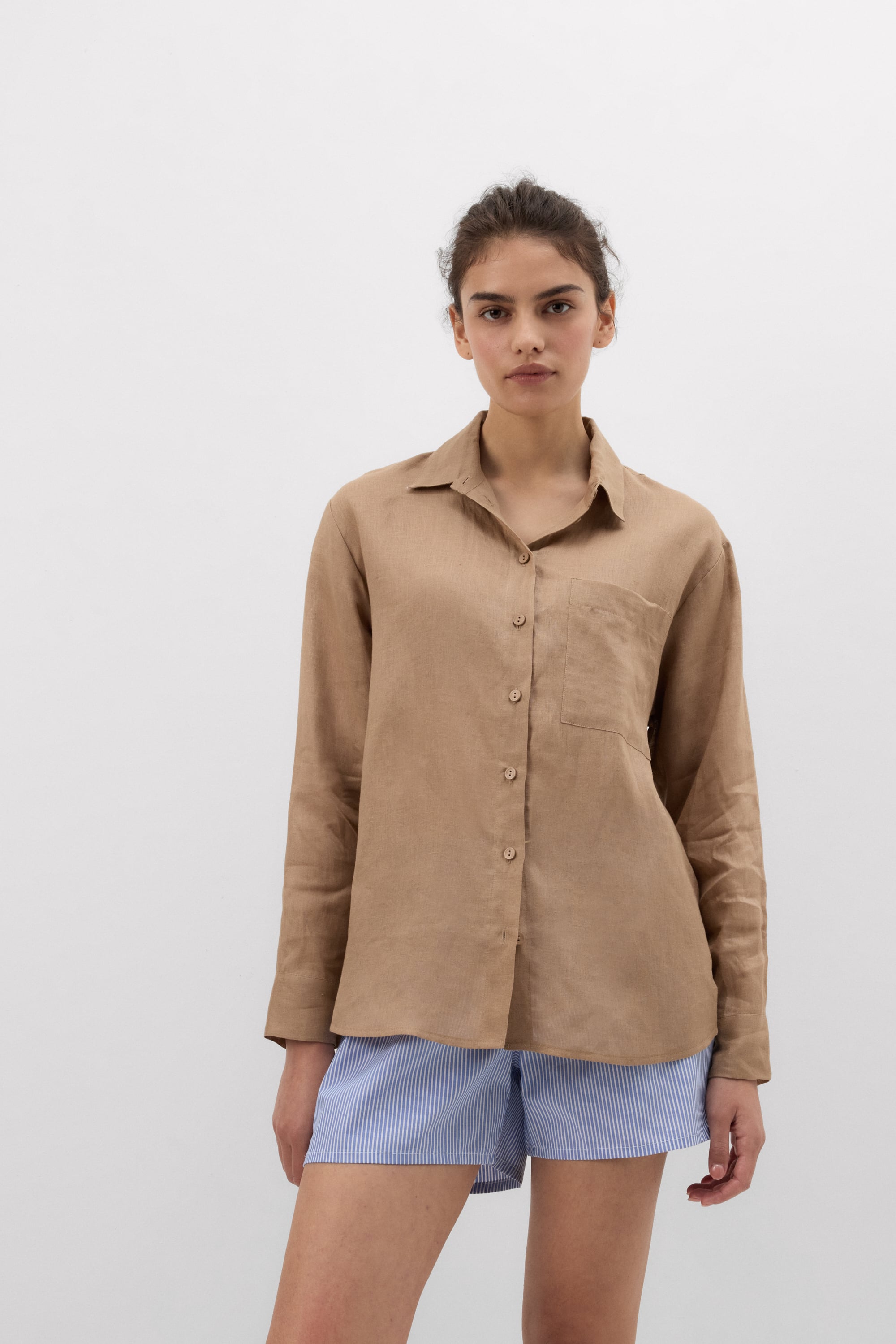 Camicia in Tela di Lino The Pure Linen