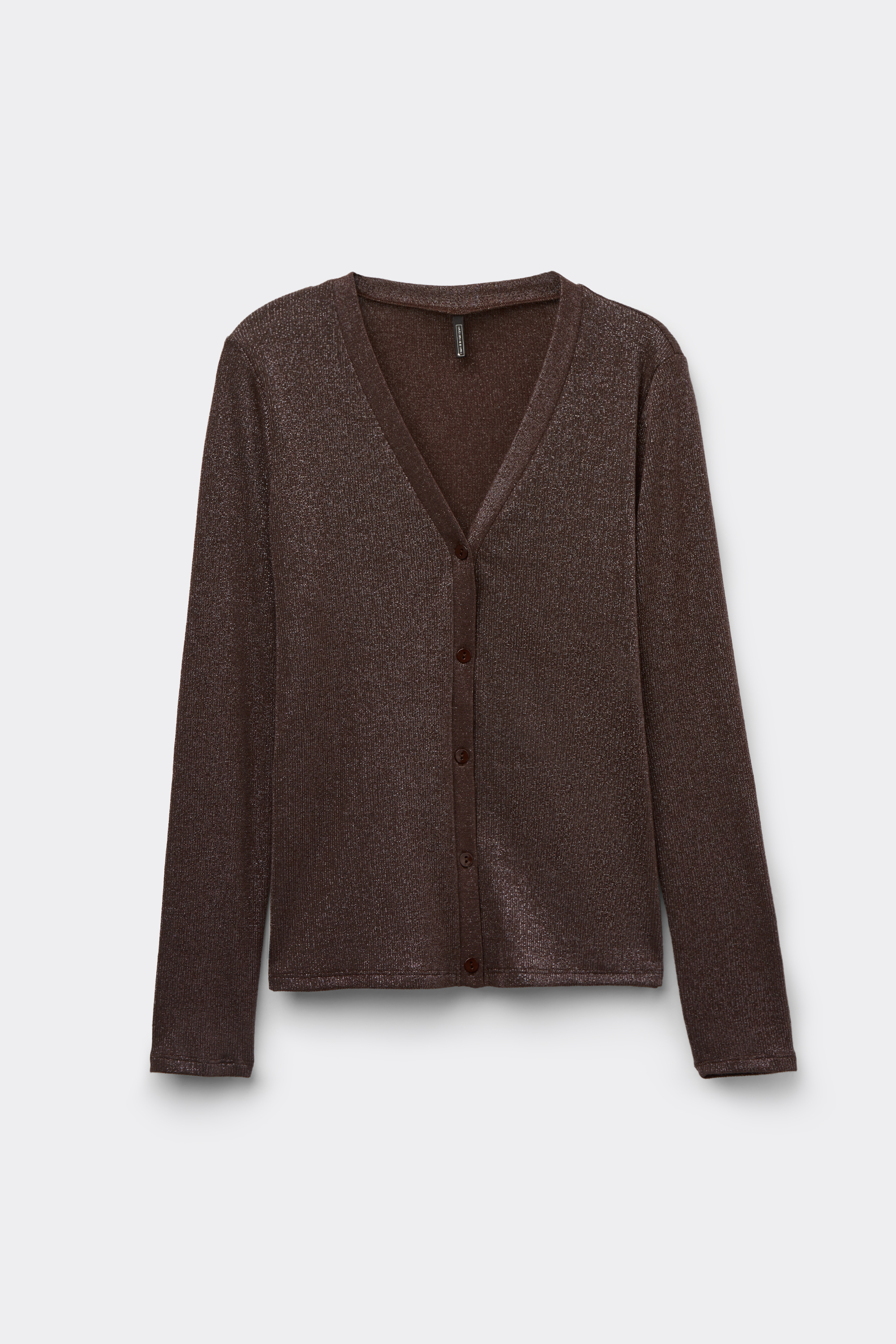 Cardigan a Costine in Cotone Lam&egrave;