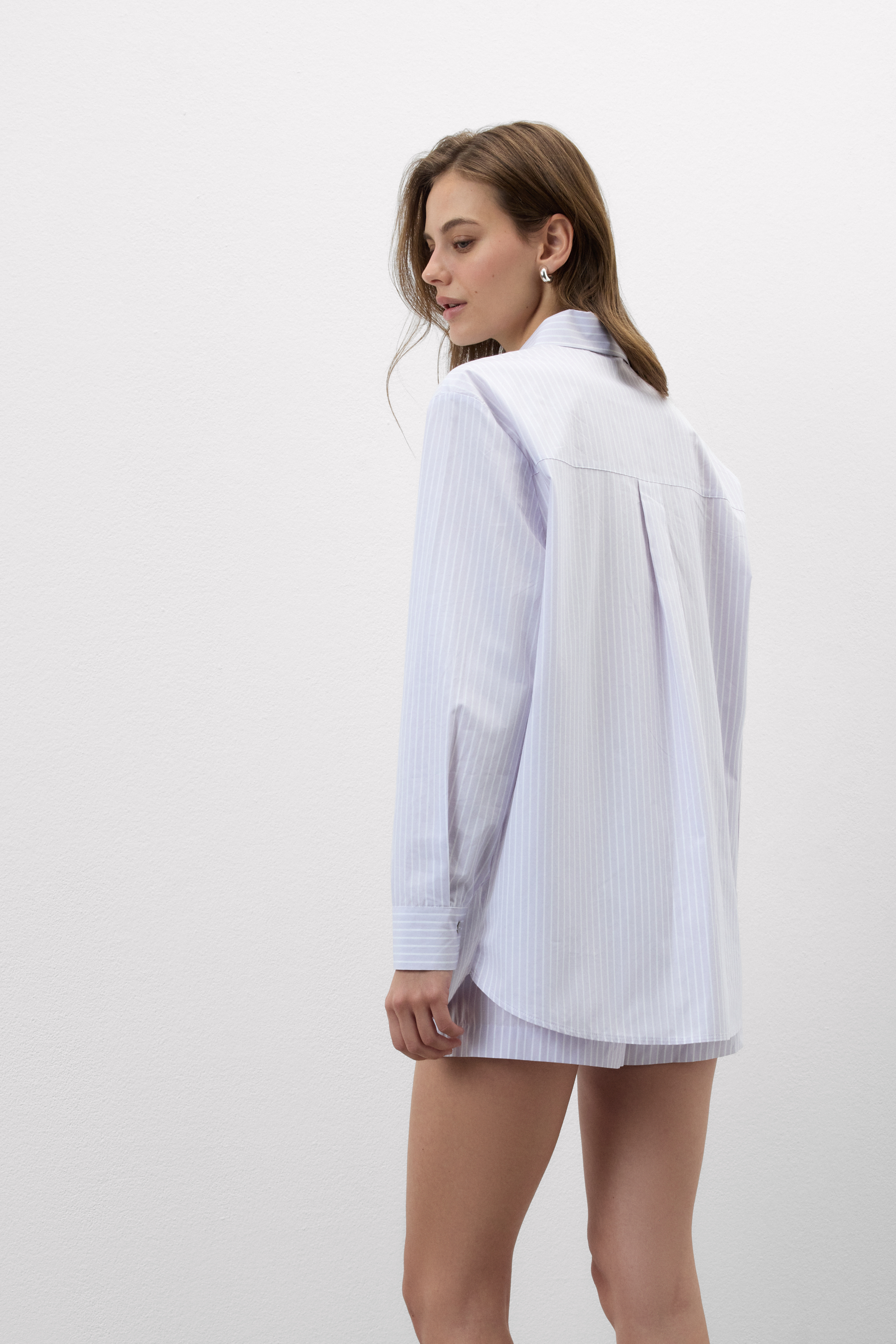 Camicia in Tela di Cotone a Righe Love Me Tender