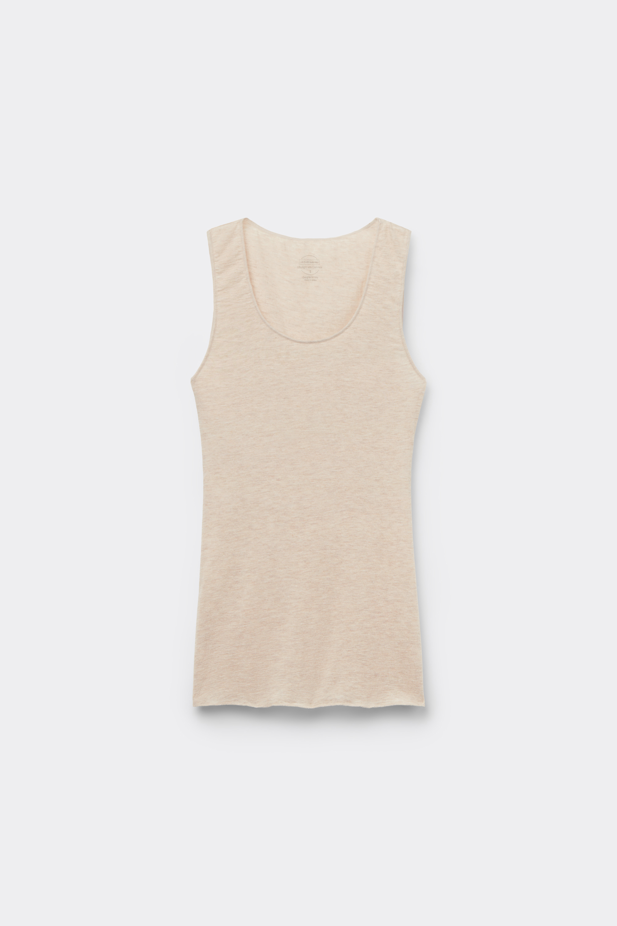 Canotta Spalla Larga in Modal Ultralight con Cashmere