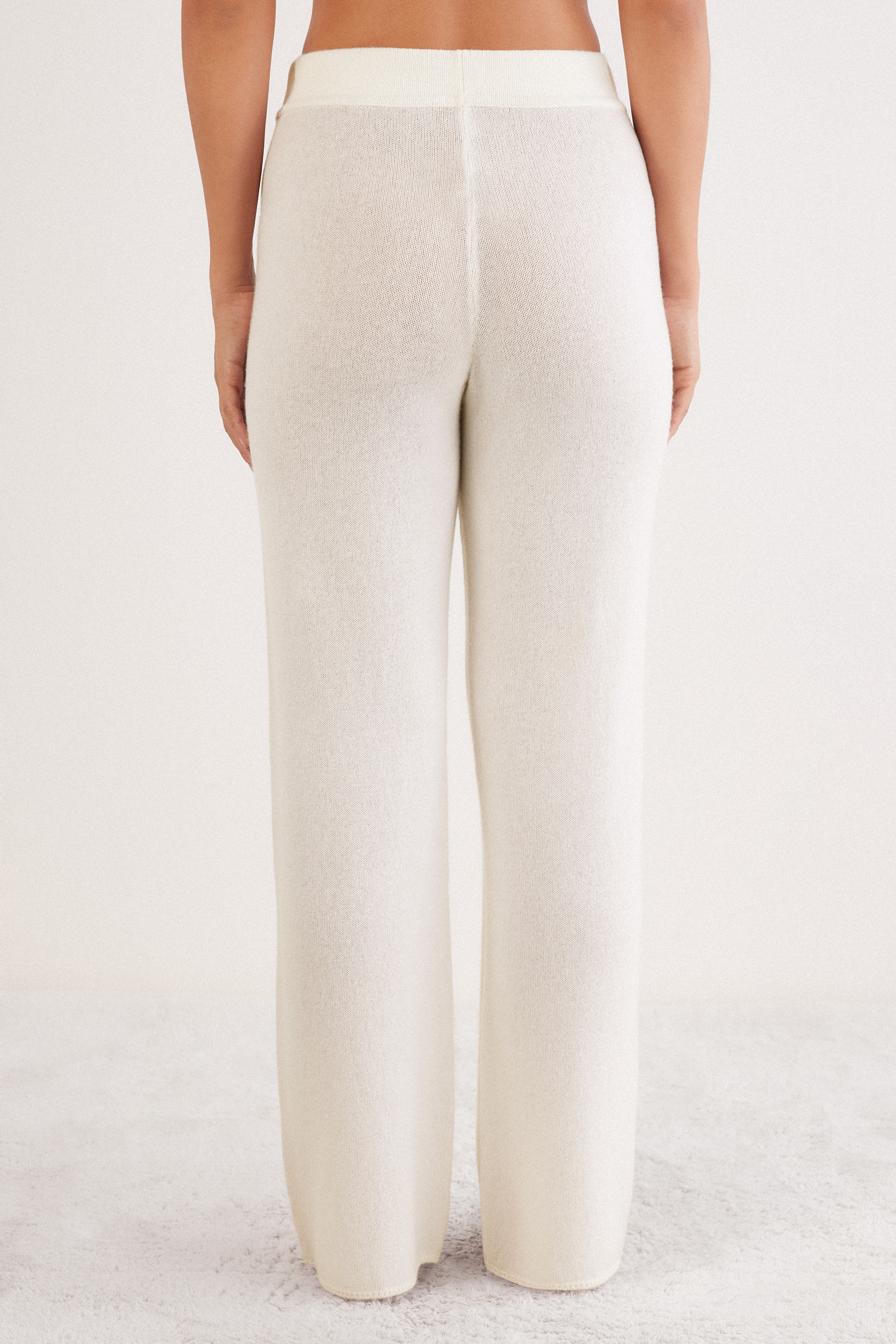 Pantaloni Lunghi a Palazzo 100% Cashmere