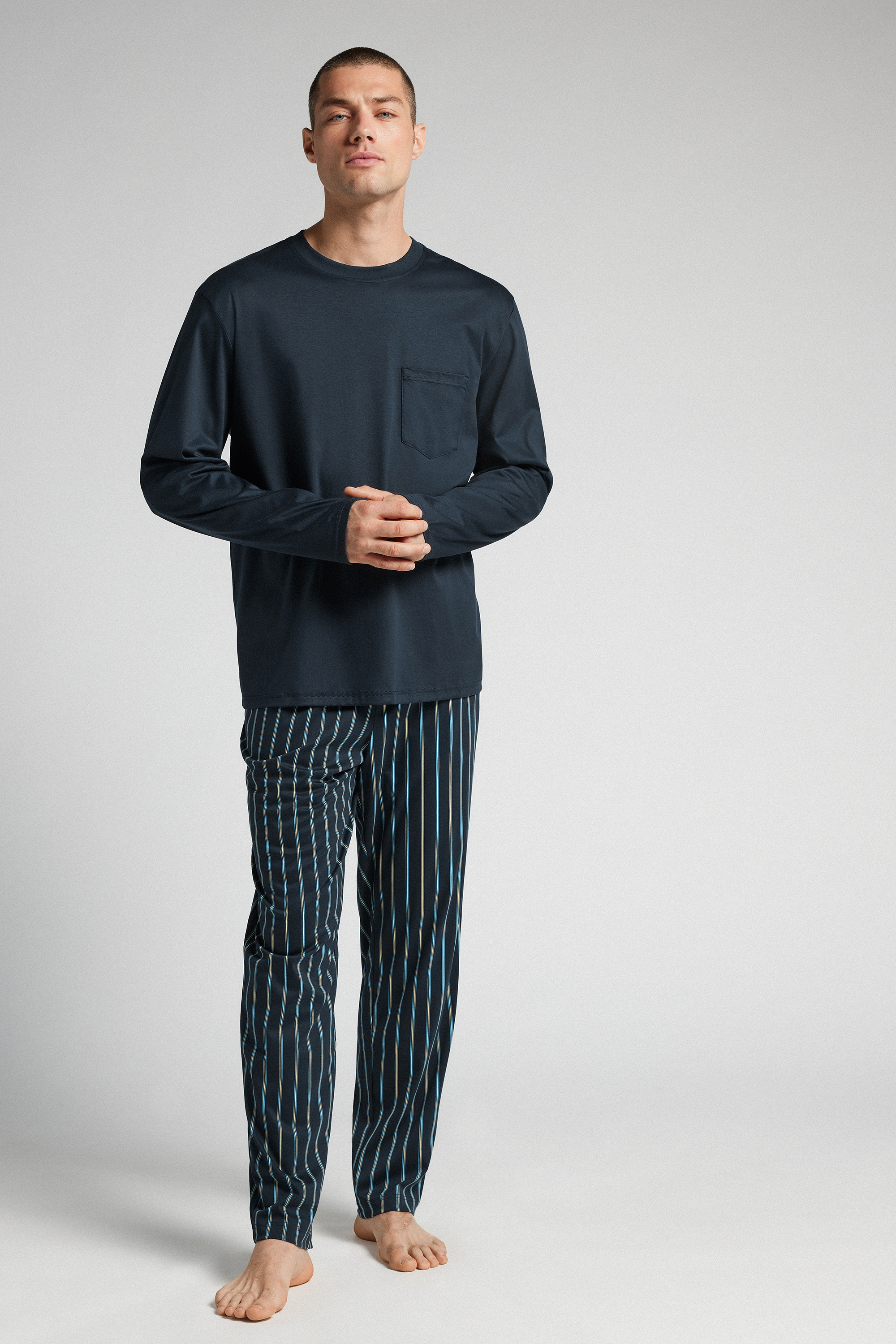 Pigiama Lungo in Cotone Premium Mercerizzato Stampato