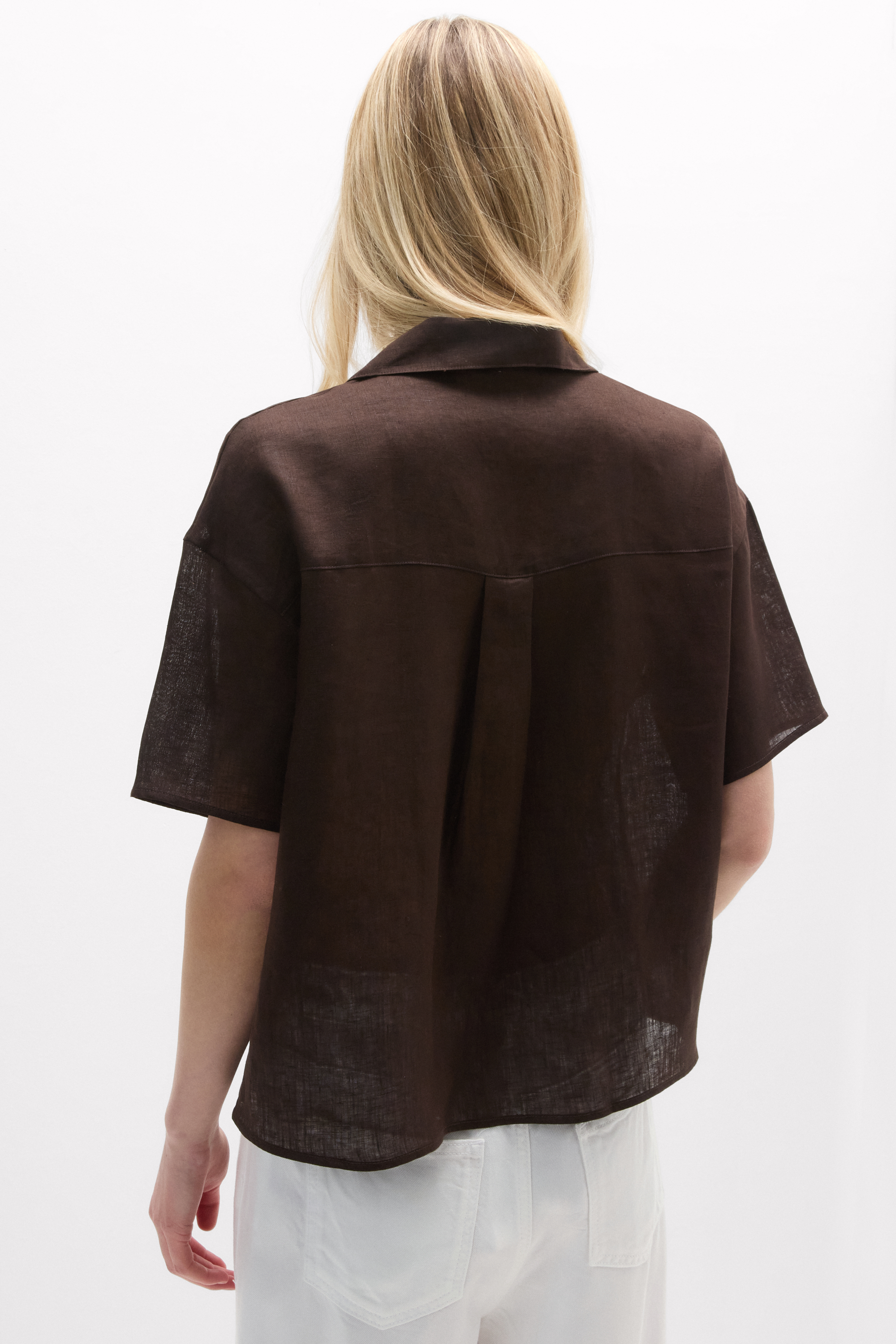 Camicia Manica Corta in Tela di Lino The Pure Linen