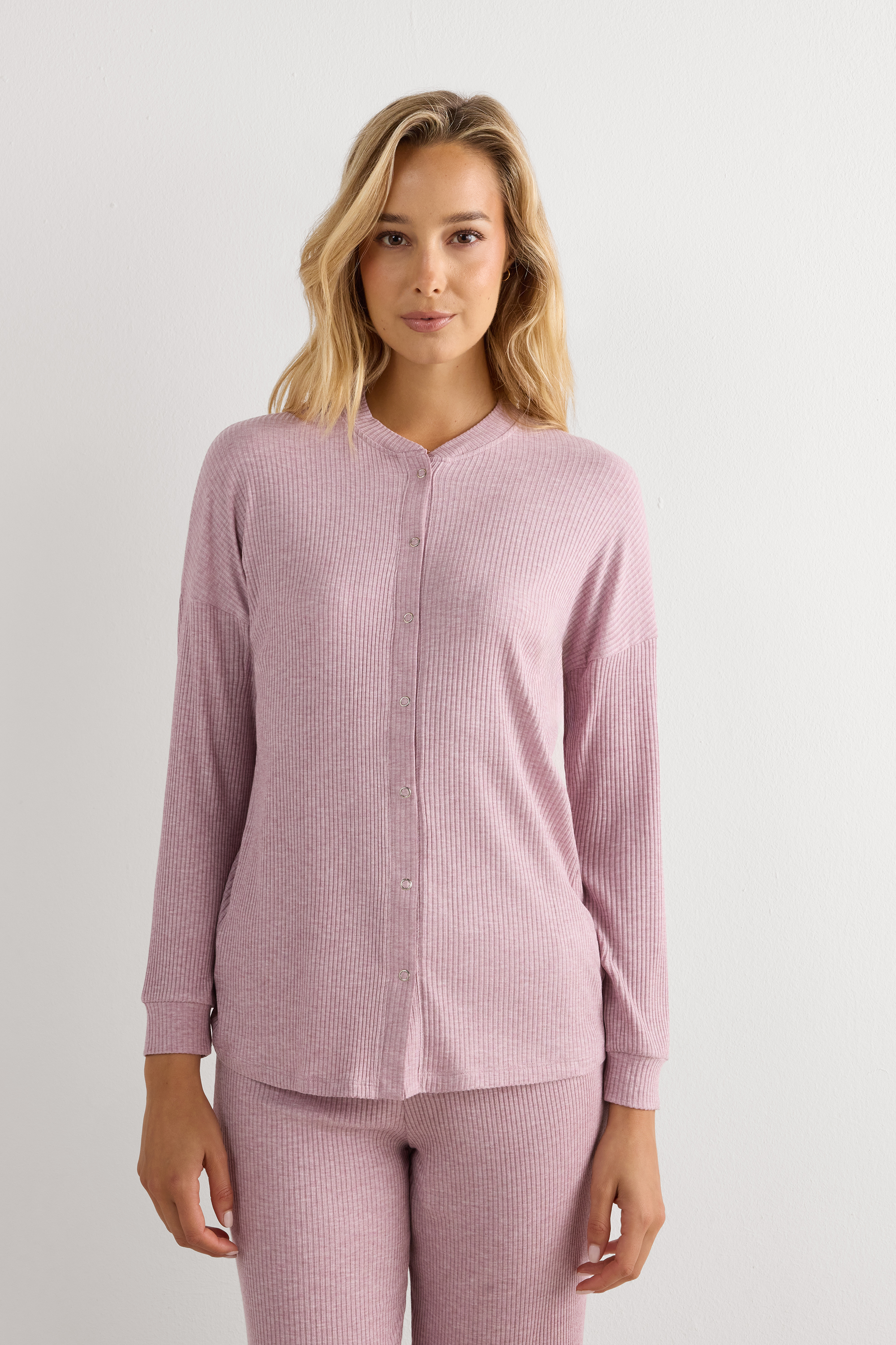 Maglia Manica Lunga Aperta Davanti in Modal Chic Comfort