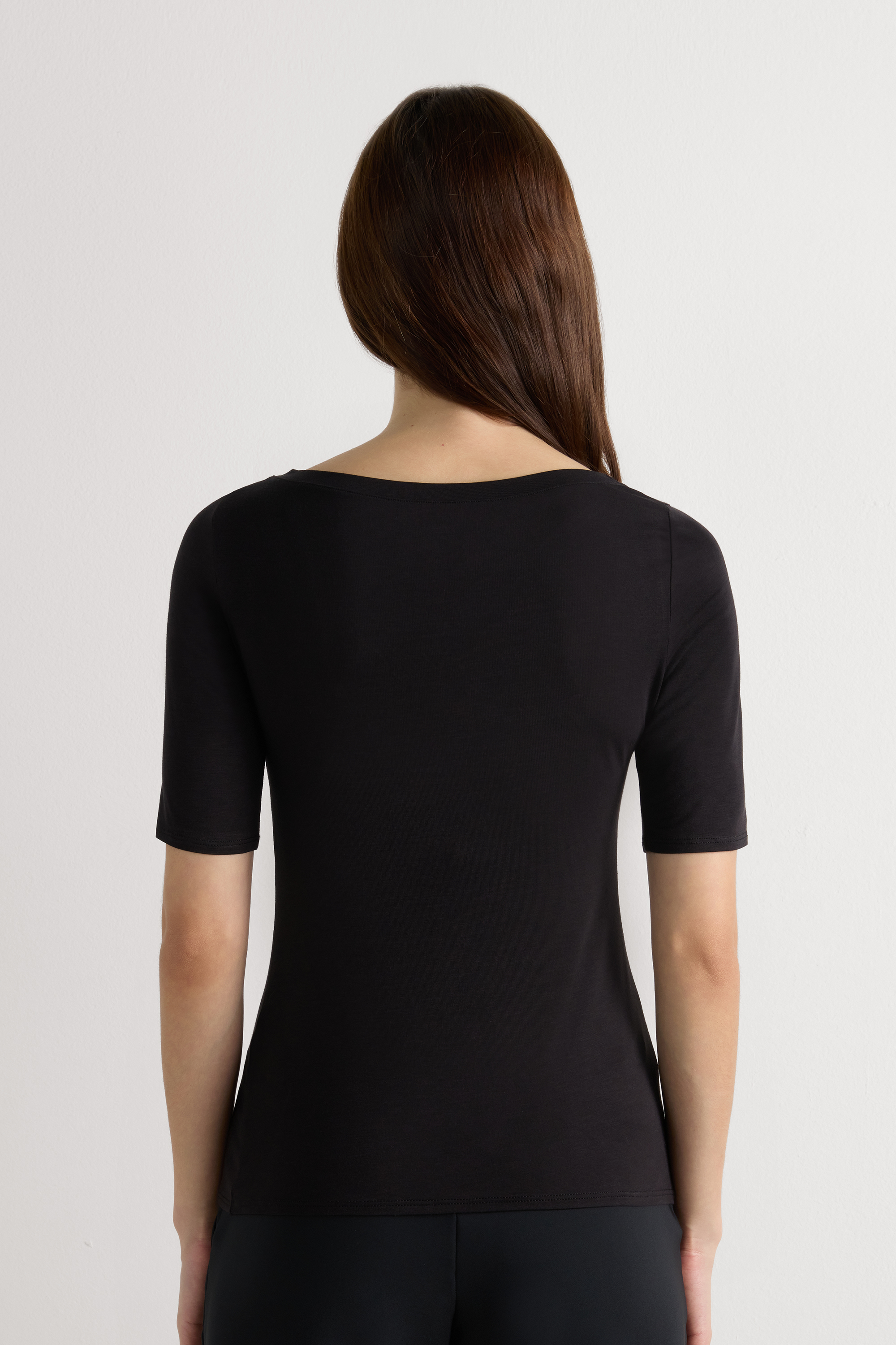 Maglia Scollo Barchetta in Fresh bamboo