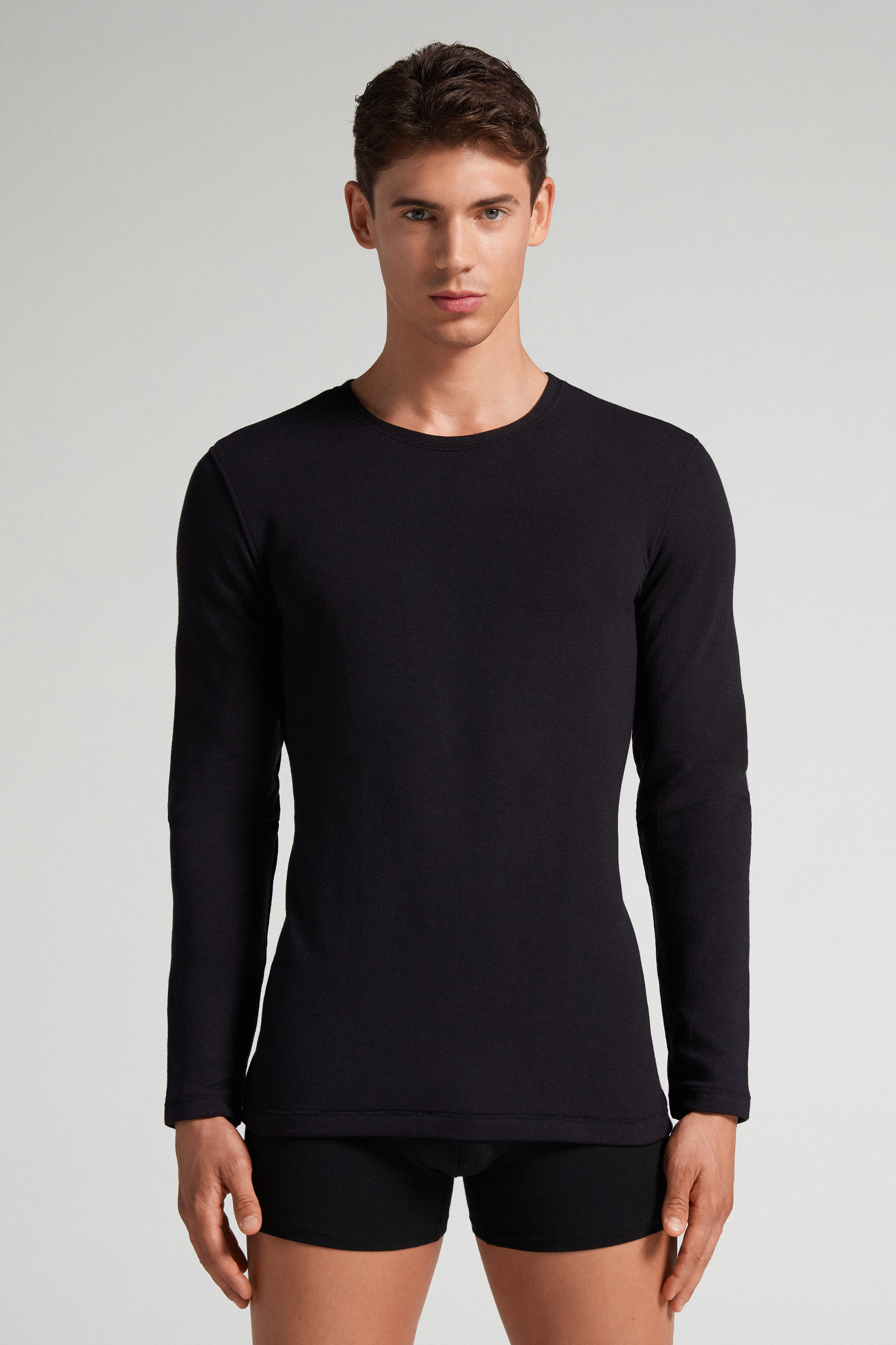 Maglia a Manica Lunga in Modal Cashmere