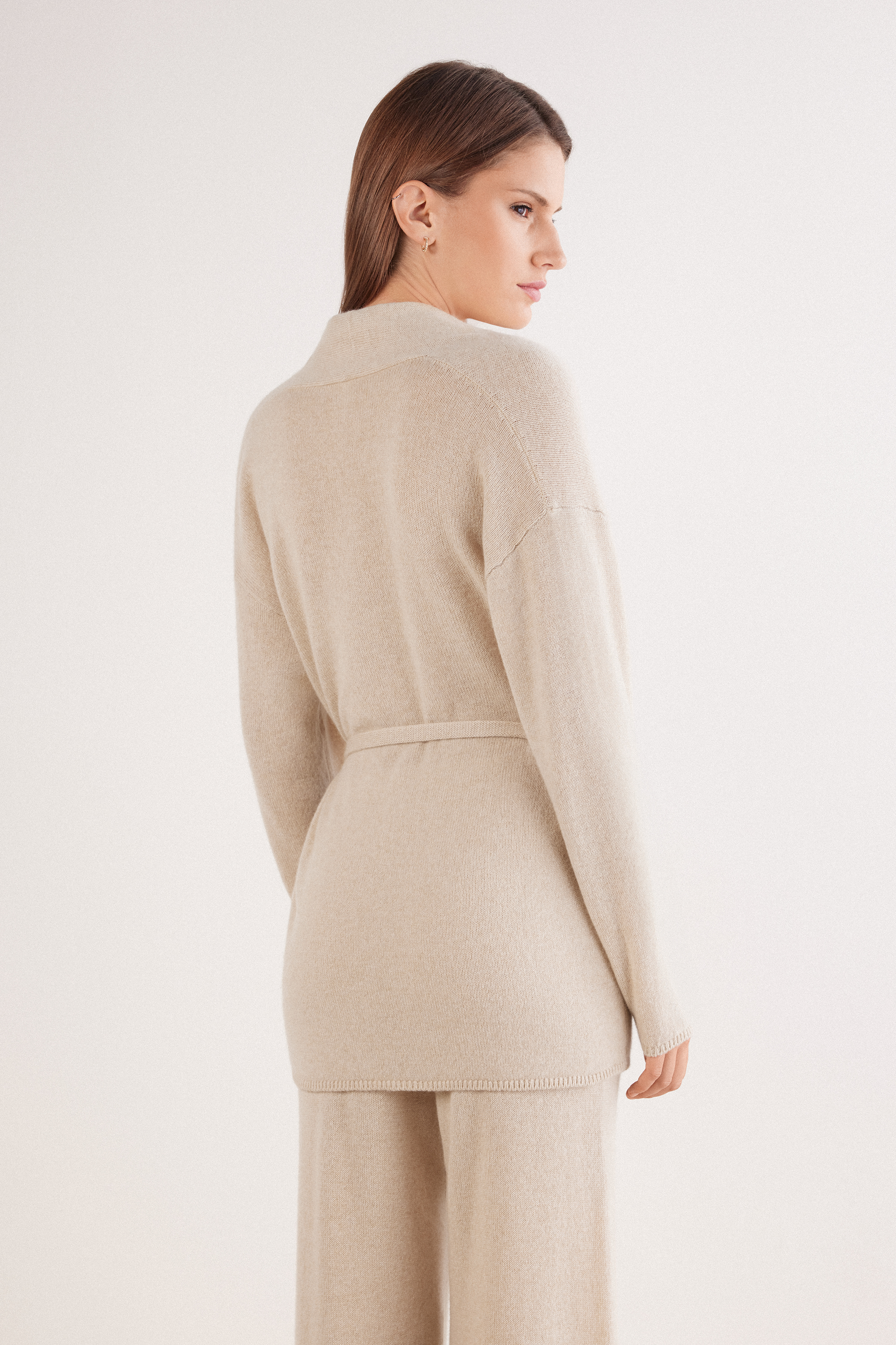 Cardigan con Cintura 100% Cashmere