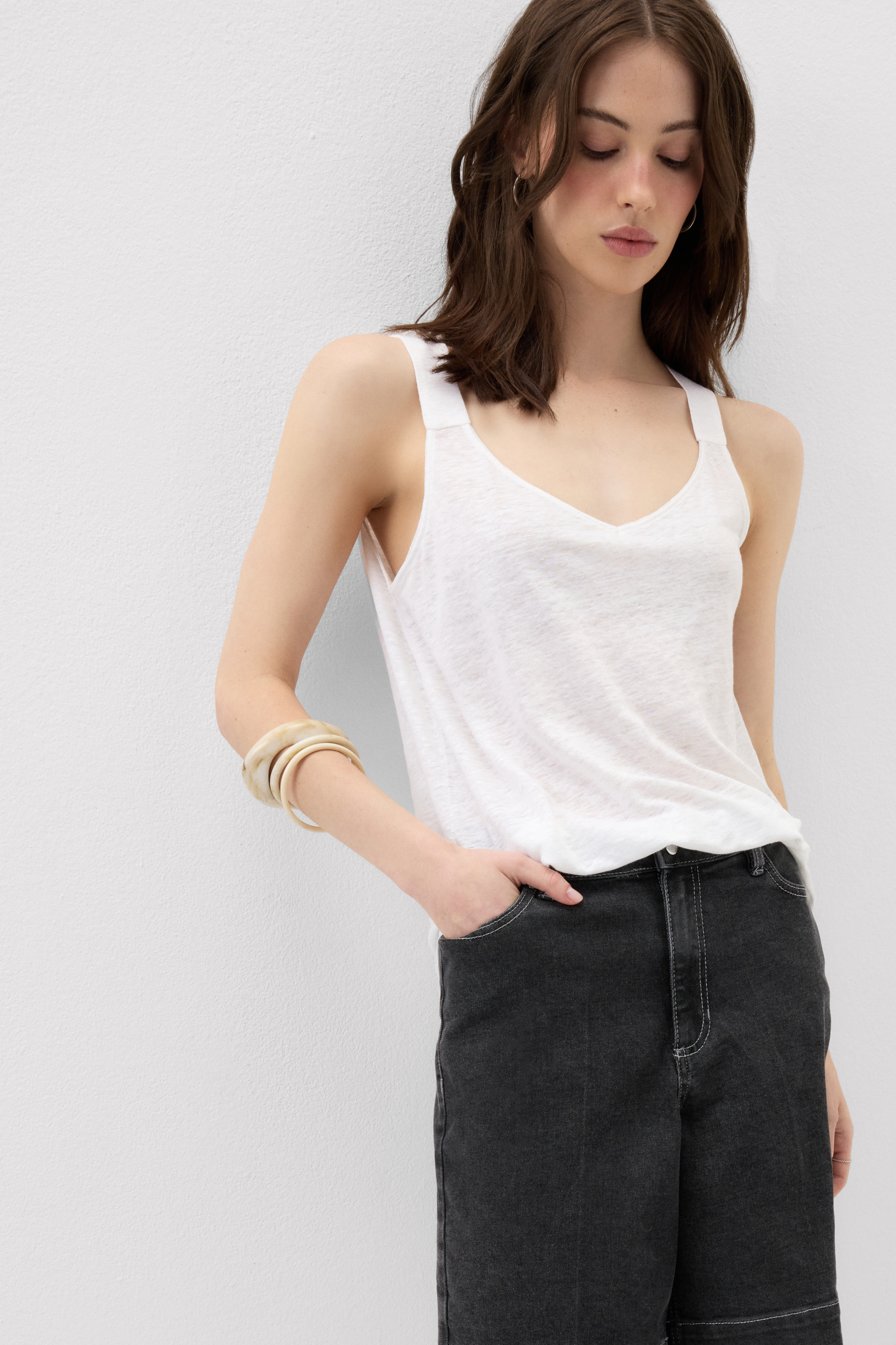 Canotta in Lino The Pure Linen