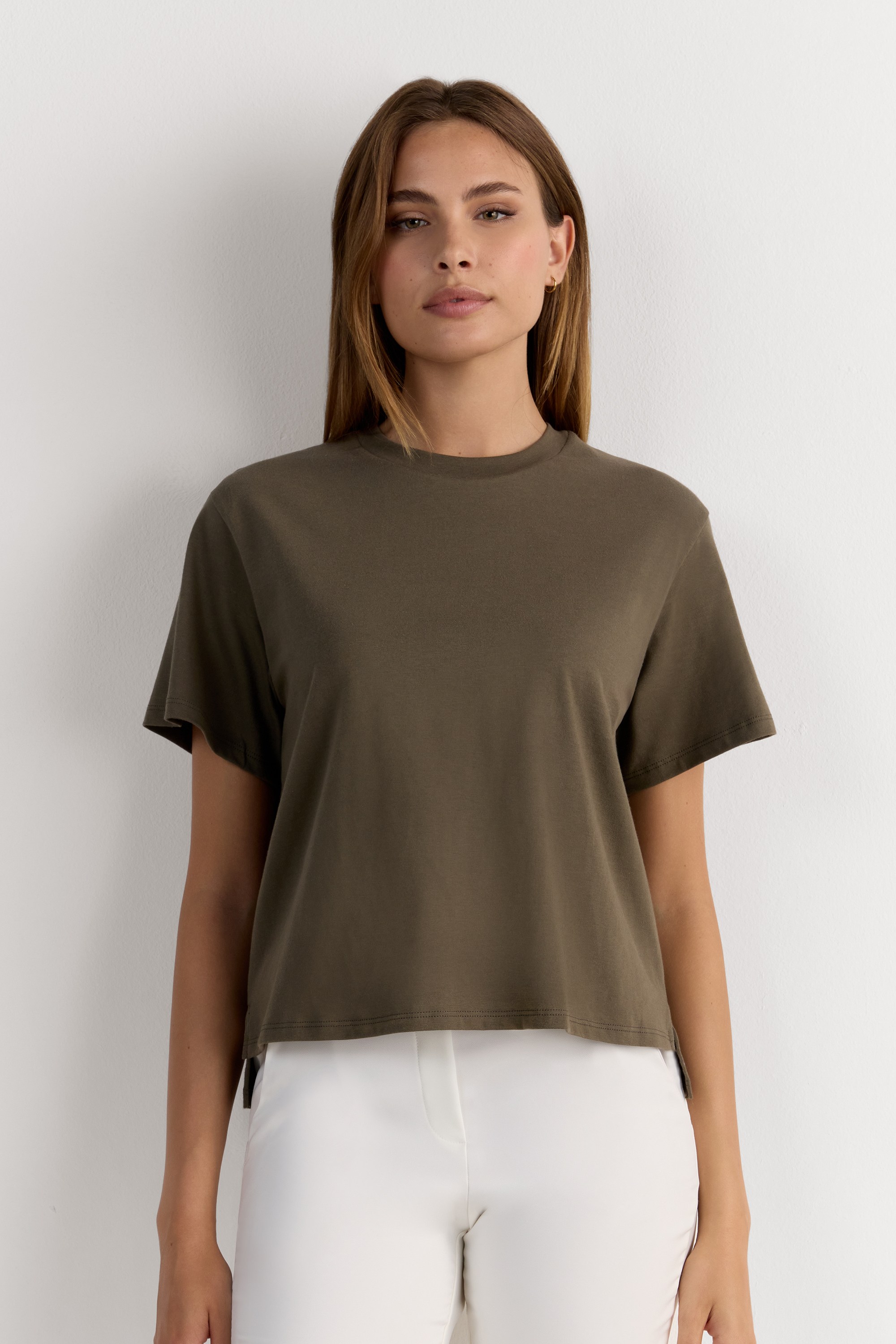Maglia Manica Corta Boxy Fit in Cotone
