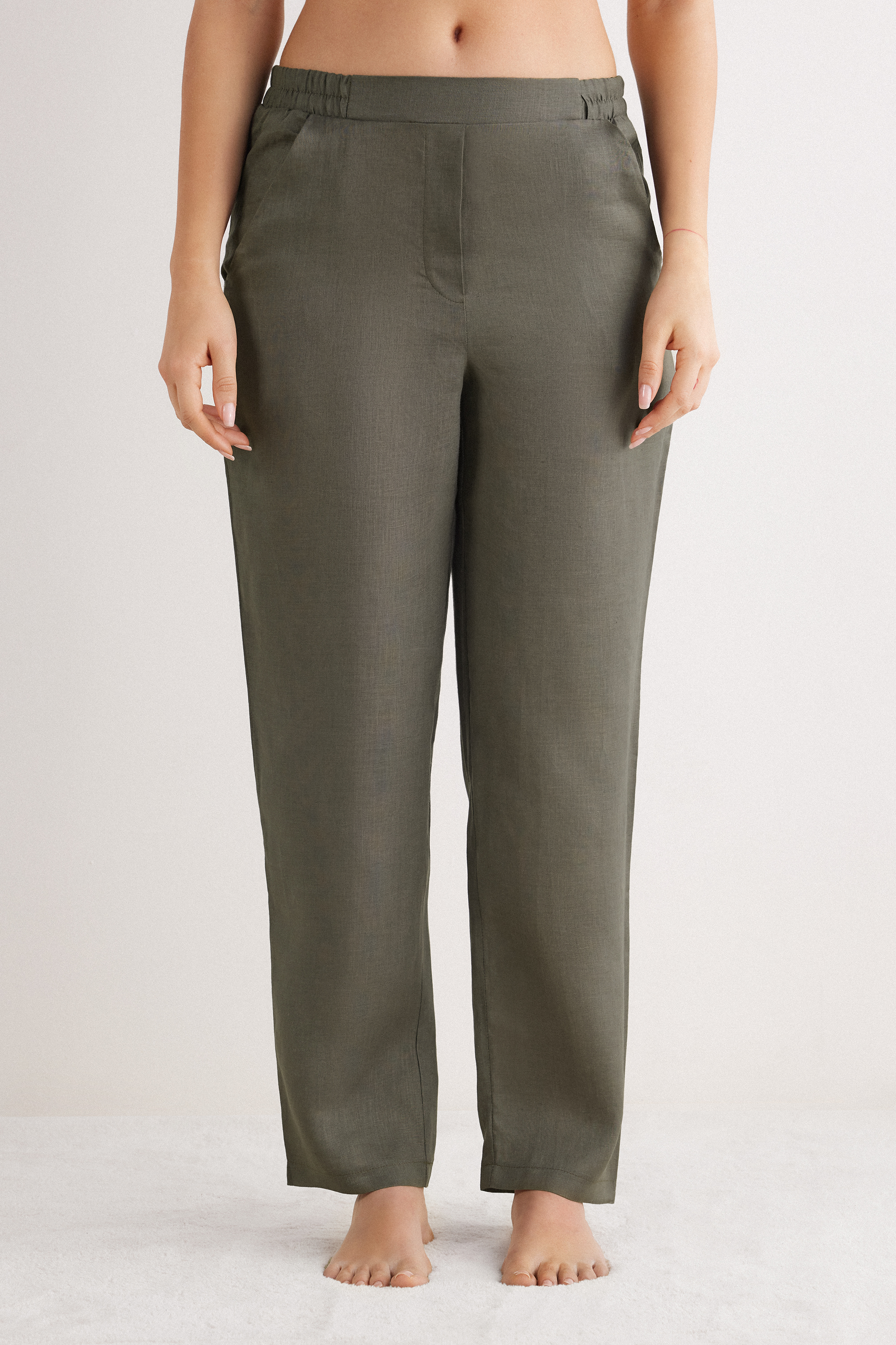 Pantalone in Tela di Lino The Pure Linen