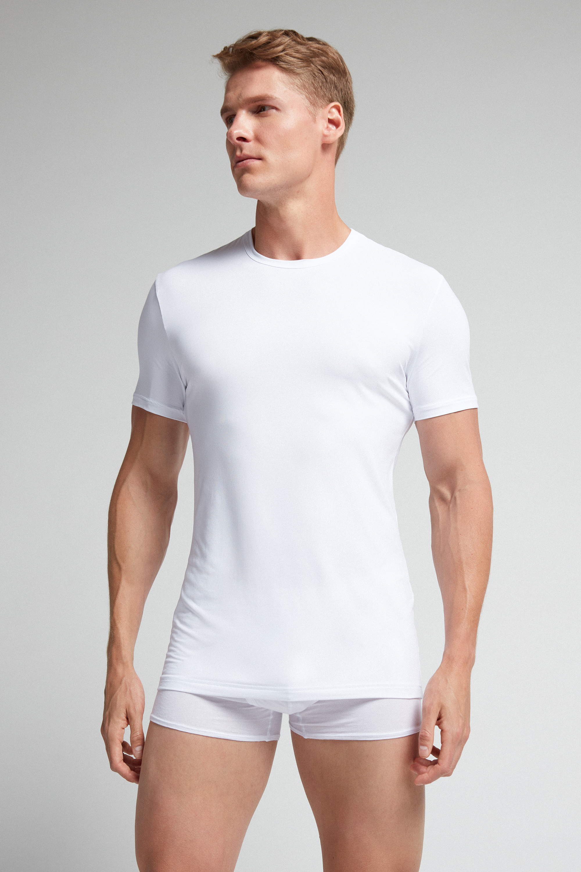 T-shirt in Microfibra