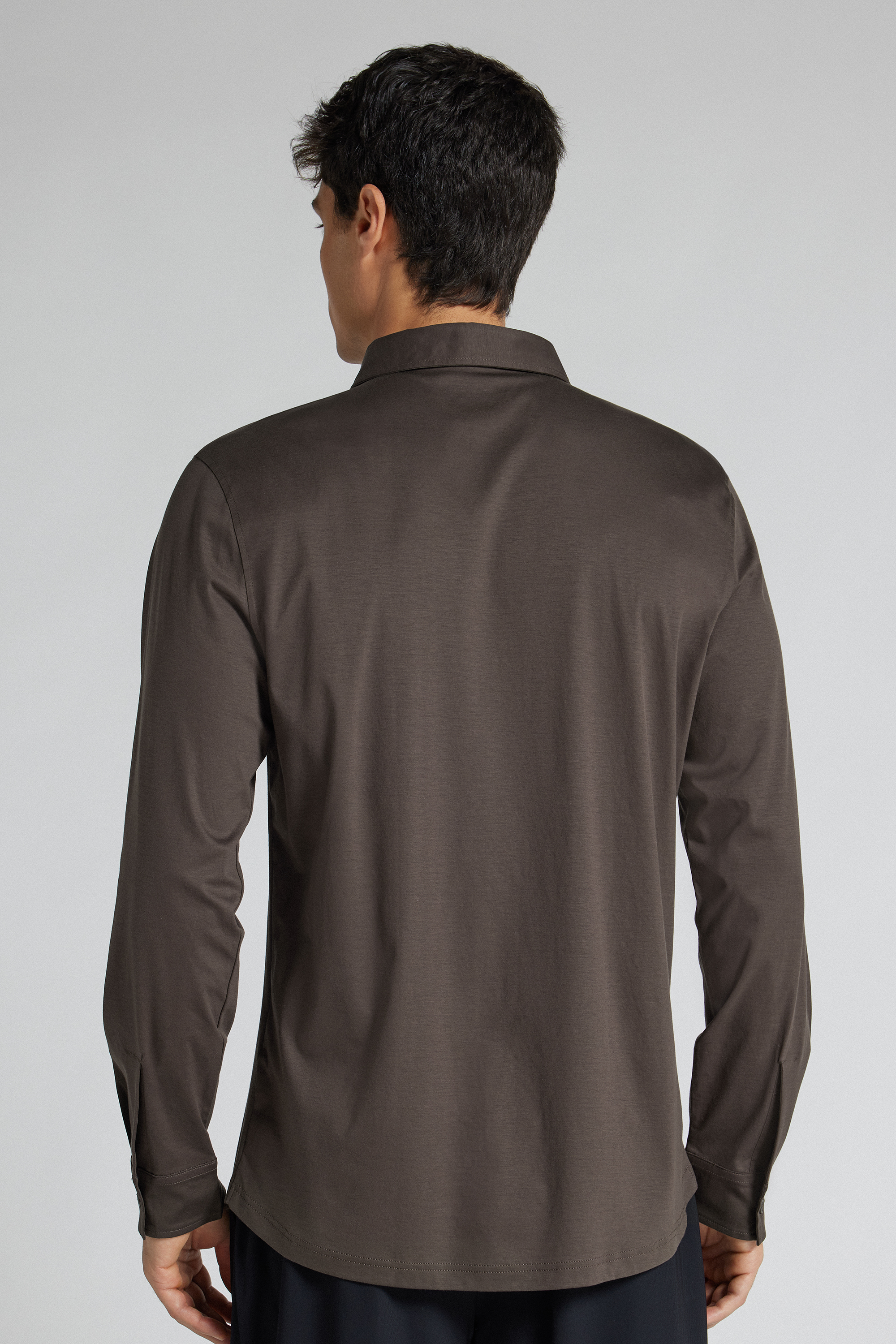 Camicia in Cotone Mercerizzato Superlight Manica Lunga filo Premium