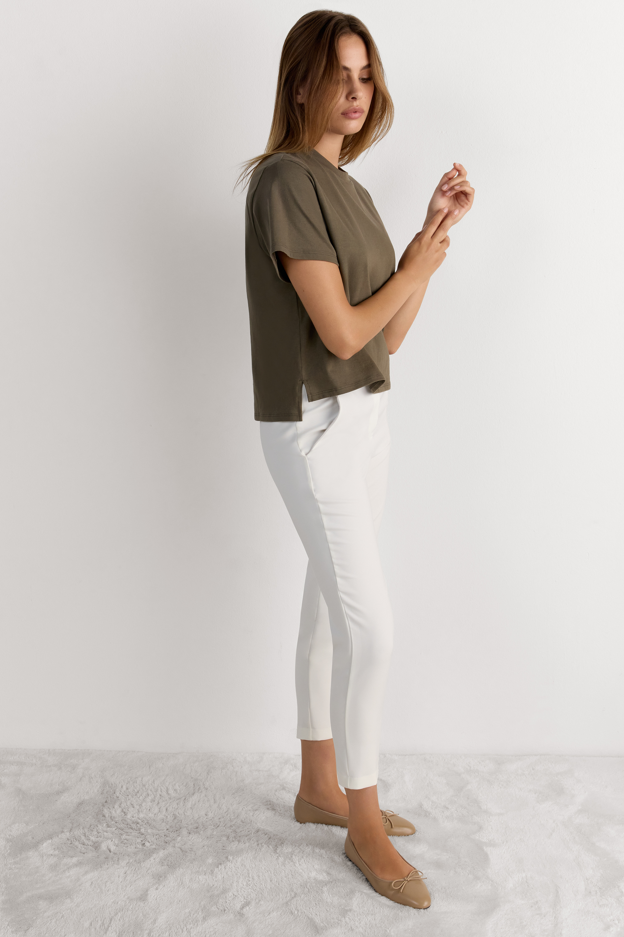 Maglia Manica Corta Boxy Fit in Cotone