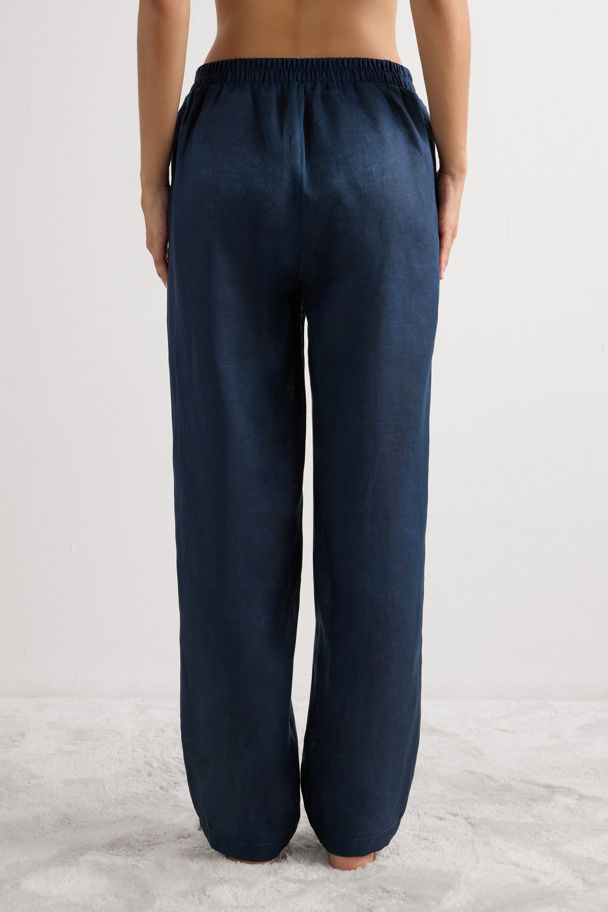 Pantalone in Tela di Lino The Pure Linen
