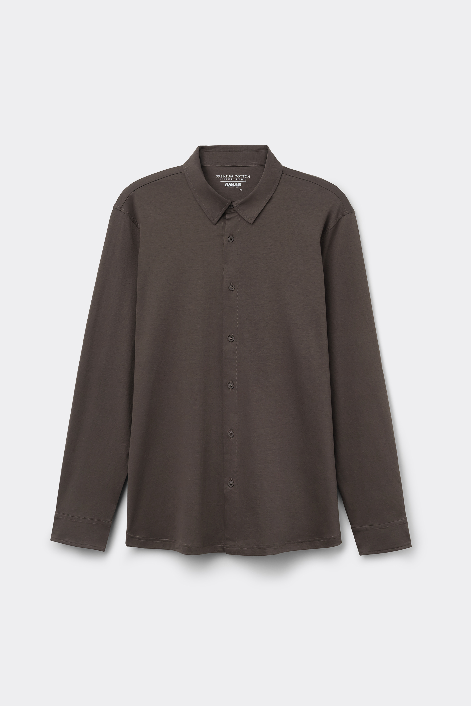 Camicia in Cotone Mercerizzato Superlight Manica Lunga filo Premium