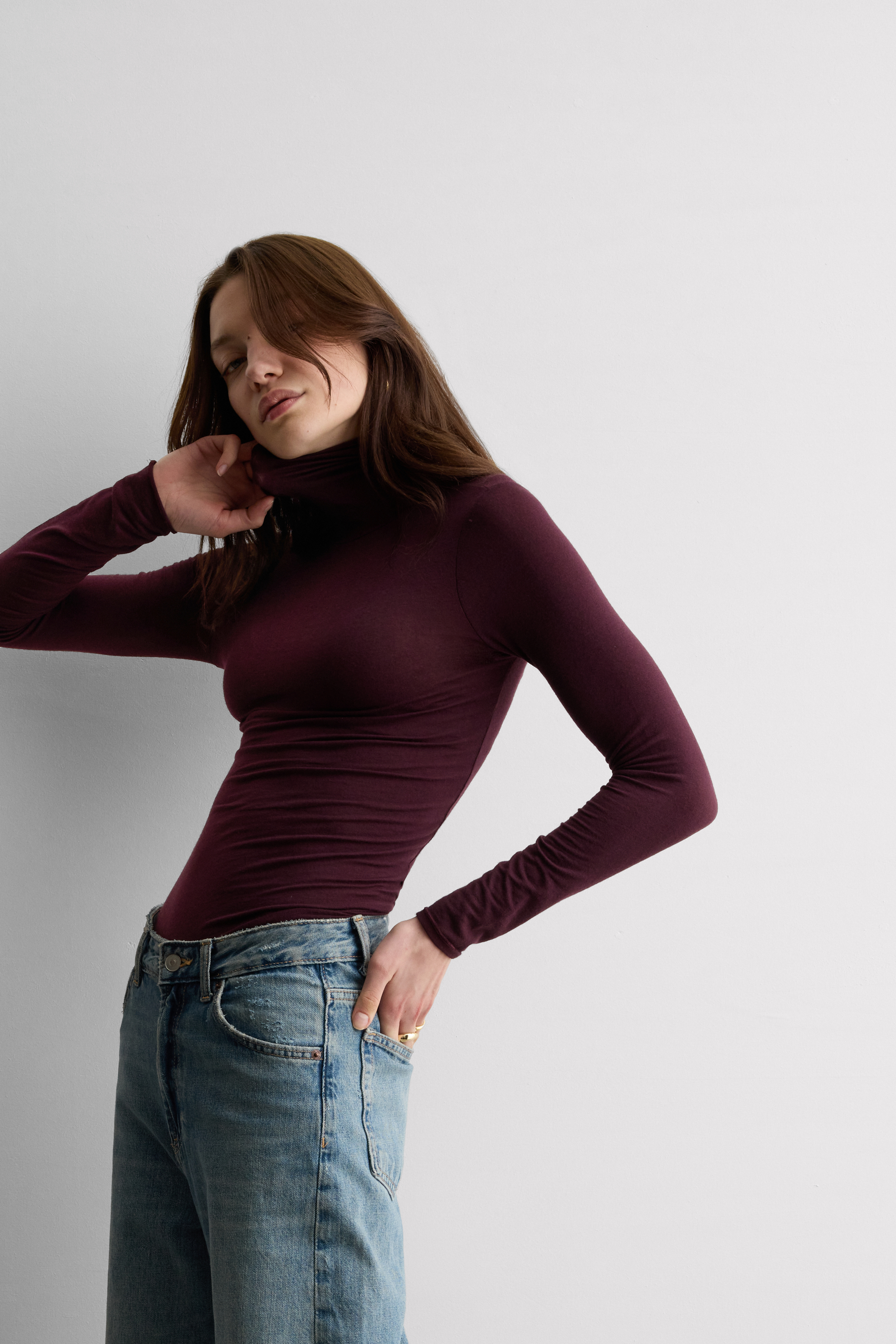 Maglia Ultralight con Cashmere A Collo Alto