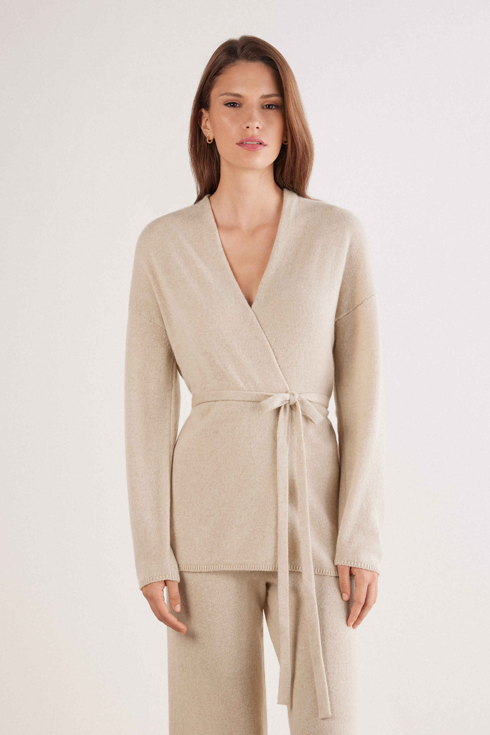 Cardigan con Cintura 100% Cashmere