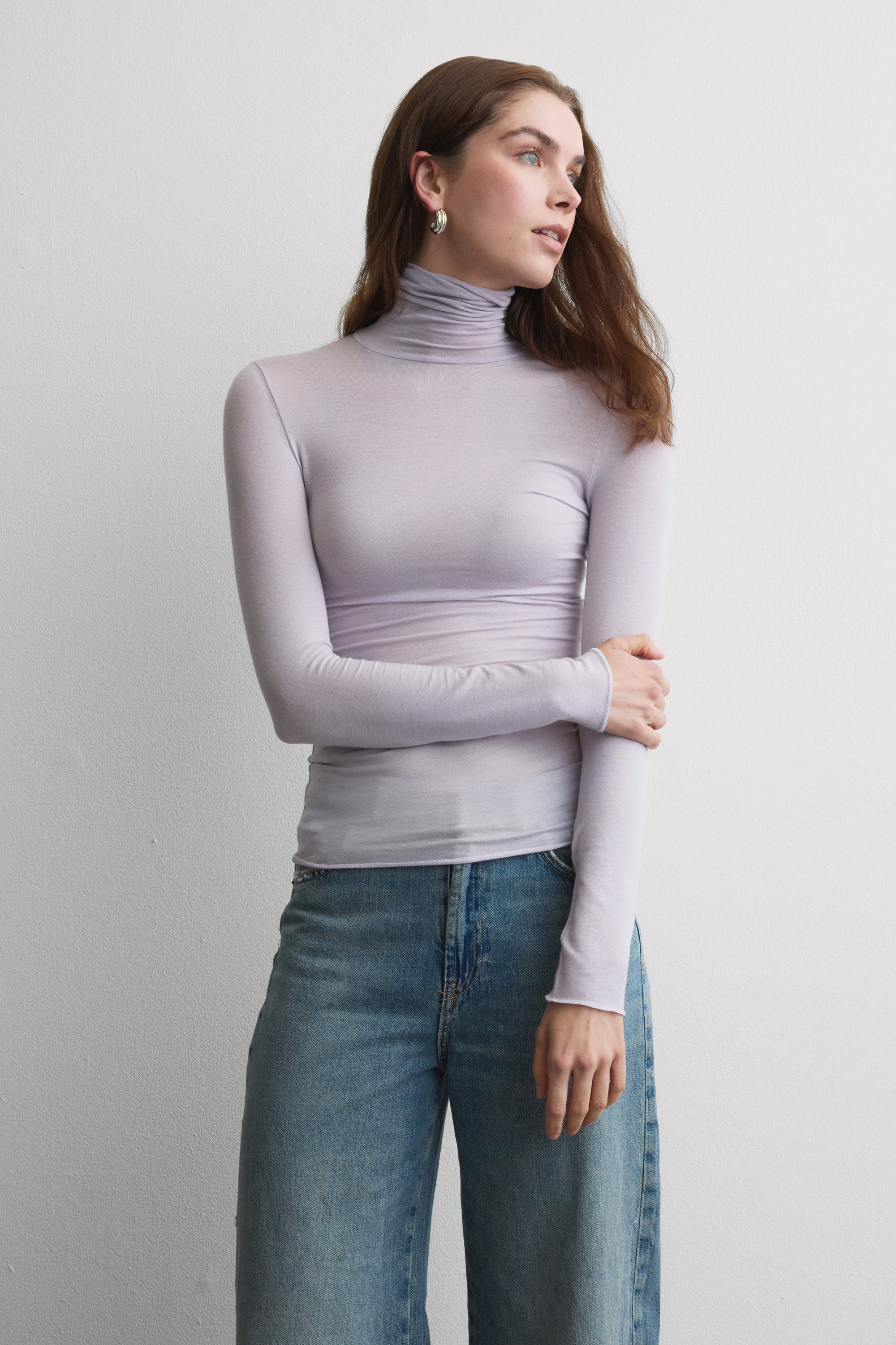 Maglia Ultralight con Cashmere A Collo Alto