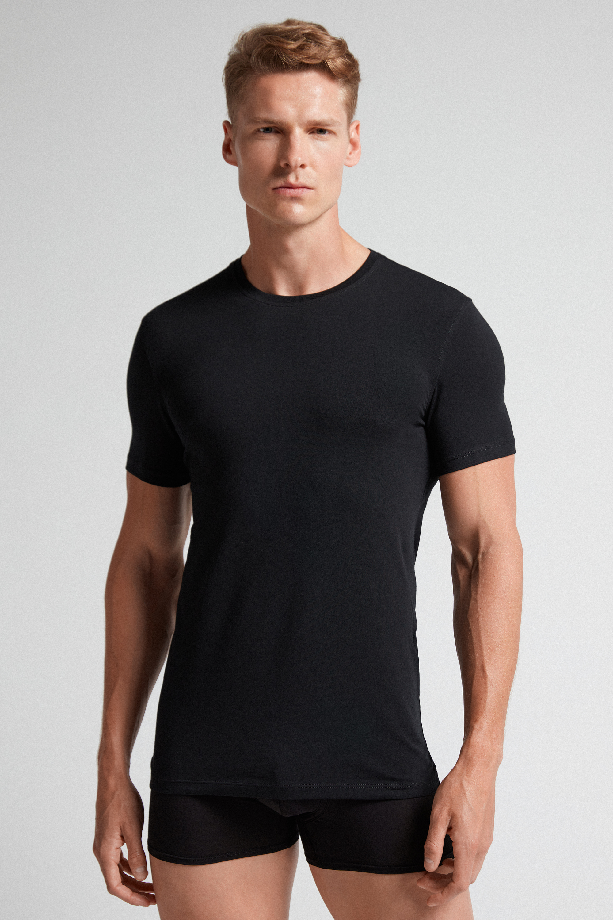 T-Shirt in Cotone Superior Elasticizzato