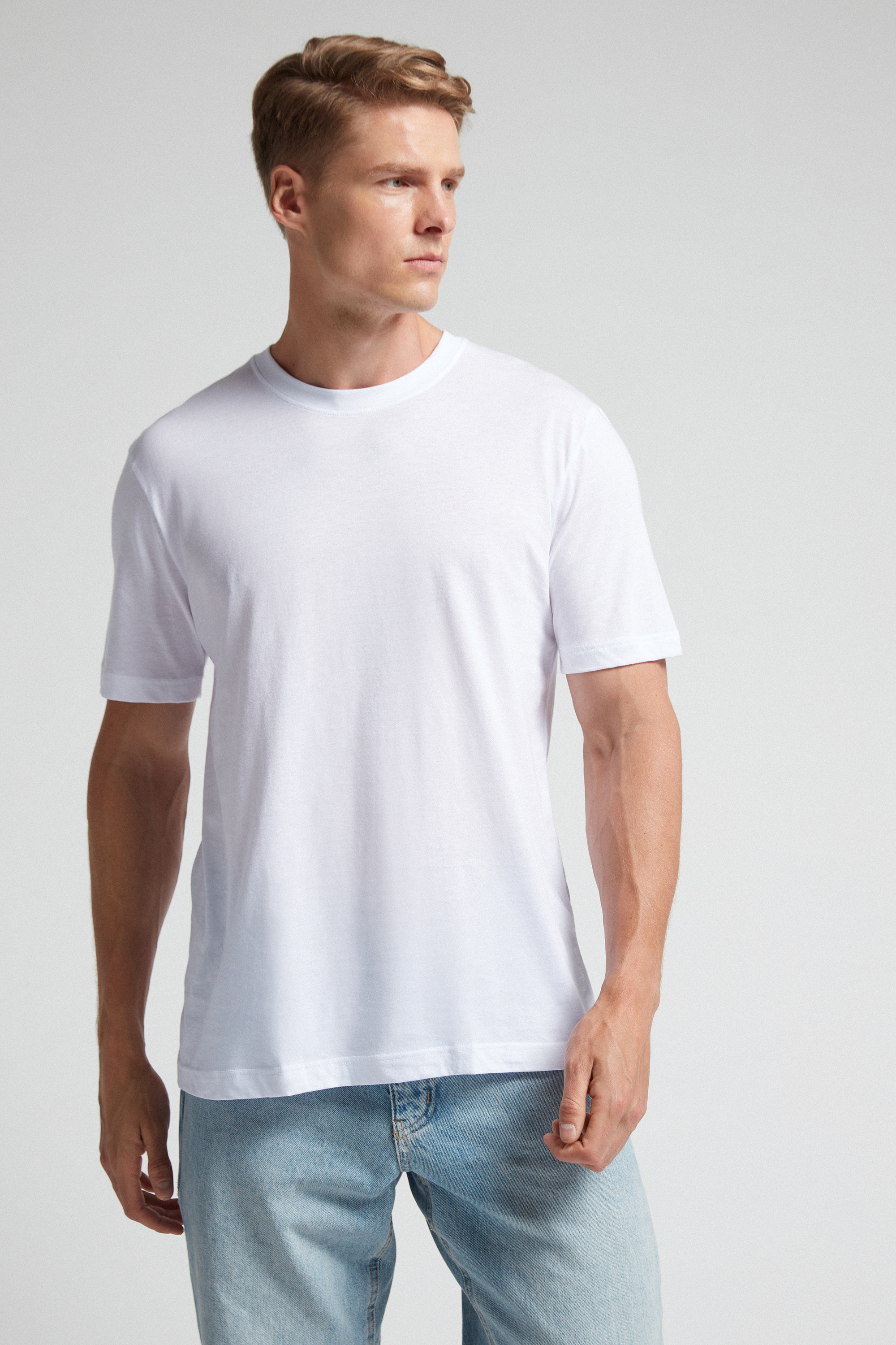 T-Shirt Regular Fit in Cotone Superior Extrafine