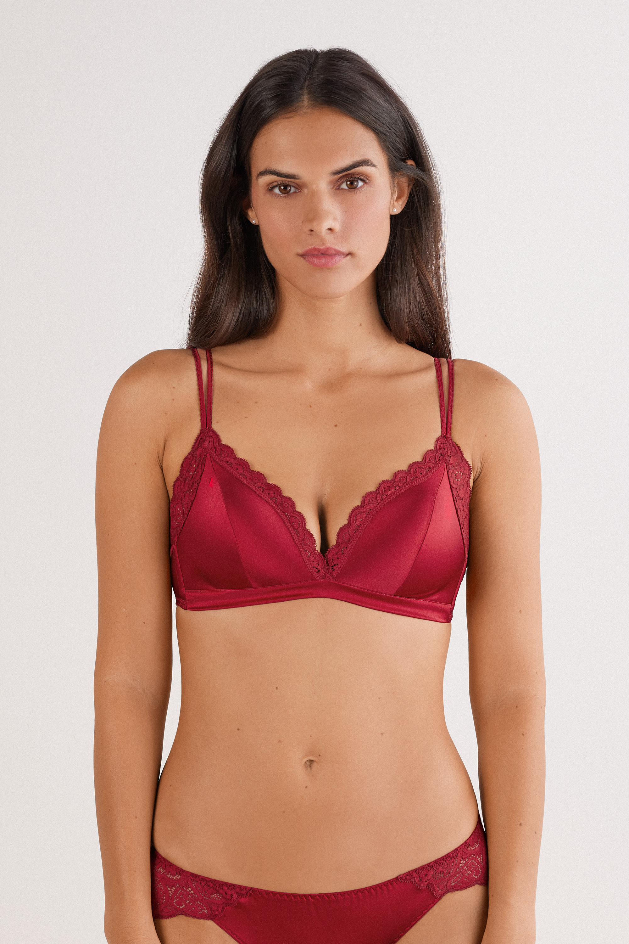 Reggiseno a Triangolo Tiziana in Seta e Pizzo